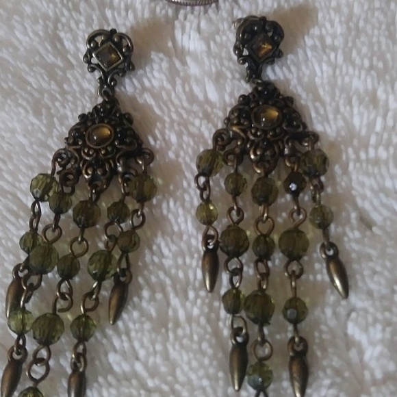 Bronze Vintage Pierced Earrings 🌷 - Picture 3 of 4